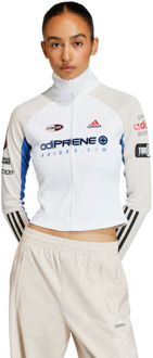 adidas Teamgeist Slim Long Sleeve Top T-shirts Dames - Wit - Maat 32 - Katoen Canvas White