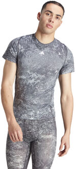 adidas Tech-Fit AOP T-shirt Heren grijs - S,M,L,XL