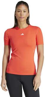 adidas Tech-Fit T-shirt Dames oranje - M,XL