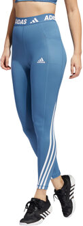 adidas TechFit 3-Stripes Tights - Dames Sportlegging Blauw - XL