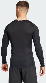 adidas TechFit Longsleeve Heren-Zwart - S