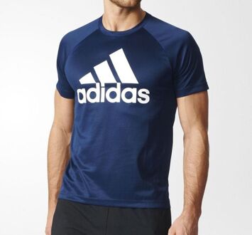 adidas Tee Logo Sportshirt Heren - Collegiate Navy