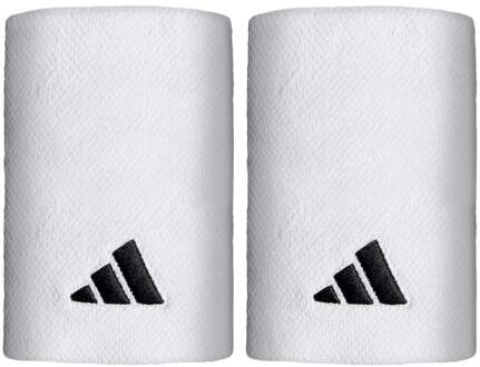 adidas Tennis Polsbanden Large (2-pack) wit - zwart - limegroen - 1-SIZE