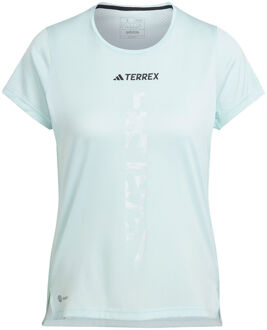 adidas Terrex AGR Hardloopshirt Dames lichtblauw - XL