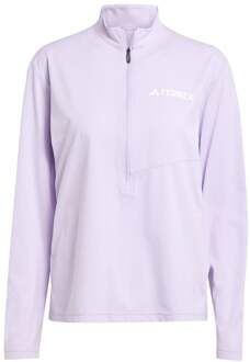 adidas Terrex MT Half-Zip Hardloopshirt Dames-Mauve - S,L,XL