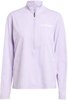 adidas Terrex MT Half-Zip Hardloopshirt Dames-Mauve - XS,S,M,L,XL