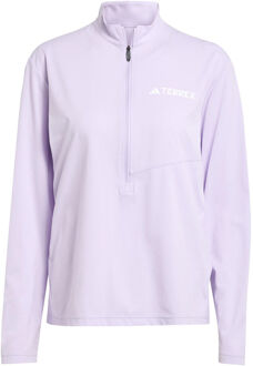 adidas Terrex MT Half-Zip Hardloopshirt Dames-Mauve - XS,XL