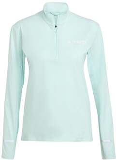 adidas Terrex XPR Half-Zip Hardloopshirt Dames-Turkoois - M
