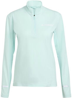 adidas Terrex XPR Half-Zip Hardloopshirt Dames-Turkoois - XS,S,M,L