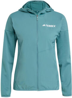 adidas Terrex XPR Wind Fleece Hardloopjas Dames-Donkergroen - L
