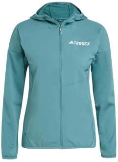 adidas Terrex XPR Wind Fleece Hardloopjas Dames-Donkergroen - M,L