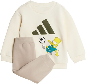 adidas The Simpsons Jogger Trainingspakken Baby - Wit - Maat 63 - 68 CM - Katoen Jersey White