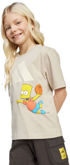 adidas The Simpsons Tee Set Trainingspakken Peuter - Beige - Maat 111 - 116 CM - Katoen Jersey