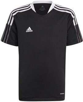 adidas Tiro 21 Sportshirt - Maat 140  - Unisex - Zwart/Wit