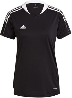 adidas Tiro 21 Sportshirt - Maat L  - Vrouwen - Zwart/Wit