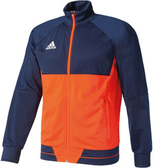 adidas Tiro17 Trainingsjas - Maat XL  - Mannen - blauw/oranje