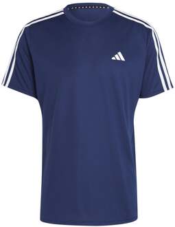 adidas train essentials 3-stripes sportshirt blauw heren - XL