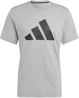 adidas train essentials feelready logo sportshirt grijs heren heren