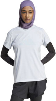 adidas Training Essential Logo T-shirt Dames lichtgrijs - M