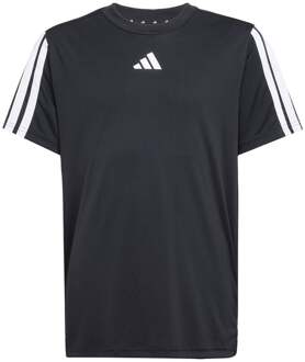 adidas Training Essentials 3 Stripes T-shirt Kinderen-Zwart,Wit - 128,140,152