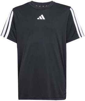 adidas Training Essentials 3 Stripes T-shirt Kinderen-Zwart,Wit - 140