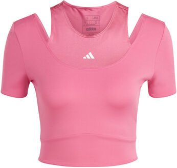 adidas Training HIIT AEROREADY Crop Training T-shirt Dames pink - L