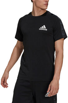 adidas Trainings T-shirt met logoprint Zwart