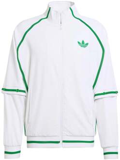 adidas Trainingsjack Heren-Wit,Groen - XXL