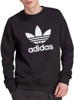 adidas Trefoil Crew Sweater Heren zwart - wit - L