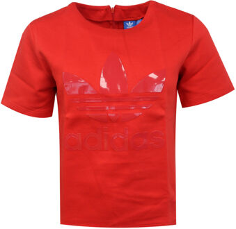 adidas Trefoil Rood T-shirt - maat EU 42 / UK 8