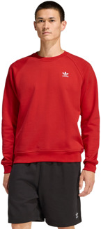 adidas Trefoil Sweatshirts Heren - Rood - Maat L - Katoen Jersey Red
