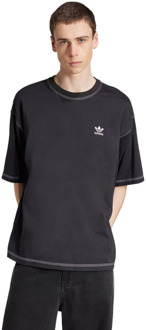 adidas Trefoil T-shirts Heren - Zwart - Maat M - Katoen Jersey Black