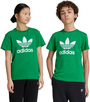 adidas Trefoil T-shirts Kinder - Groen - Maat 135 - 140 CM Green