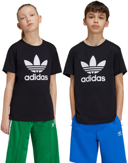 adidas Trefoil T-shirts Kinder - Zwart - Maat 153 - 158 CM Black