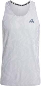 adidas Ultimate Engineered Hardloopshirt Heren-Zilver - S,M,L,XL,XXL