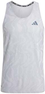 adidas Ultimate Engineered Hardloopshirt Heren-Zilver - XXL