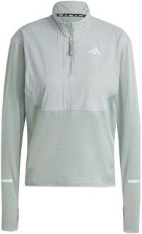 adidas Ultimate High Visibility Half-Zip Hardloopshirt Dames-Salie - S,M,L,XL