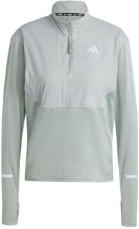 adidas Ultimate High Visibility Half-Zip Hardloopshirt Dames-Salie - XL