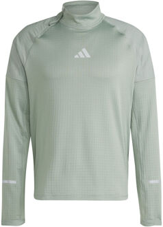 adidas Ultimate High Visibility Half-Zip Hardloopshirt Heren-Grijs - S,XXL
