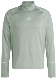adidas Ultimate High Visibility Half-Zip Hardloopshirt Heren-Grijs - XXL