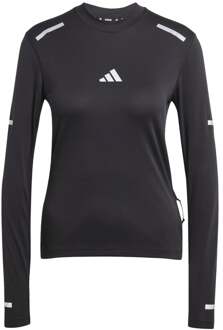 adidas Ultimate High Visibility Hardloopshirt Dames-Zwart - L