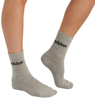 adidas Uniseks adult linear kussen crew sokken (set van 3) Grijs - 43-46