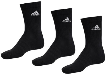 adidas Unisex adult cushioned crew socks (pak van 3) - maat 39-42 Zwart