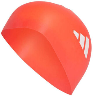 adidas Unisex volwassen badmuts met 3 strepen Oranje - One size