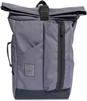 adidas Utility Roll Top Backpack Tassen Unisex - Grijs - One Size - Mesh/Synthetisch Grey