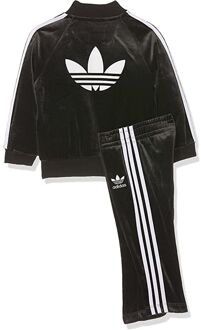 adidas Velours Zwart Trainingspak Zwart/wit