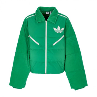 adidas Velvet Puffer Groene Jas Adidas , Green , Dames - 2XL