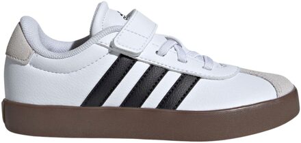 adidas VL Court 3.0 Sneakers Junior wit - zwart - beige - 28