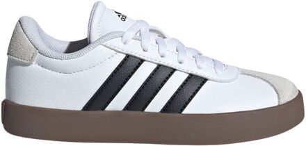 adidas VL Court 3.0 Sneakers Junior wit - zwart - beige - 35