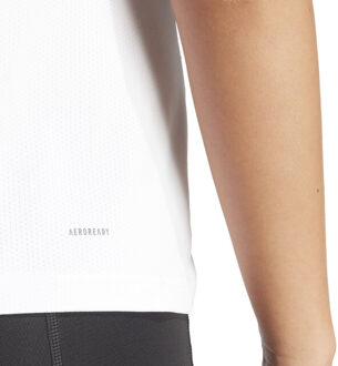 adidas wtr d4t tee b training t-shirt korte mouw dames - Wit - S